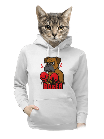 Boxer dámská mikina klokanka White