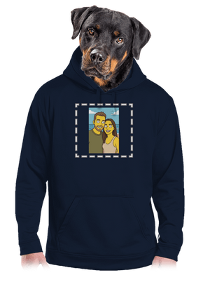 Simpsonovi z vlastní fotky pánská mikina klokanka Navy