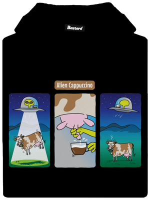 Alien Cappuccino pánská mikina klokanka Black