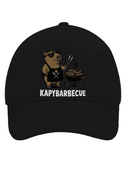Kapybarbecue kšiltovka baseballka Black