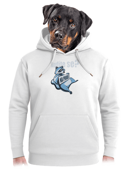 Mýval unisex mikina premium Snowwhite
