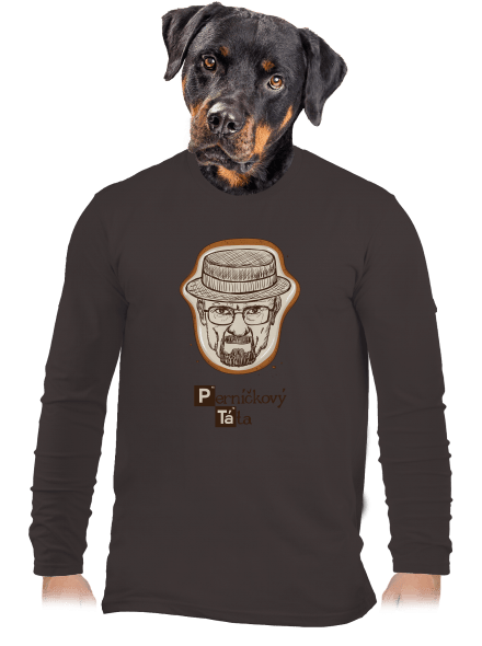 Perníčkový táta a Perníček pánské dlouhý rukáv Bear Brown