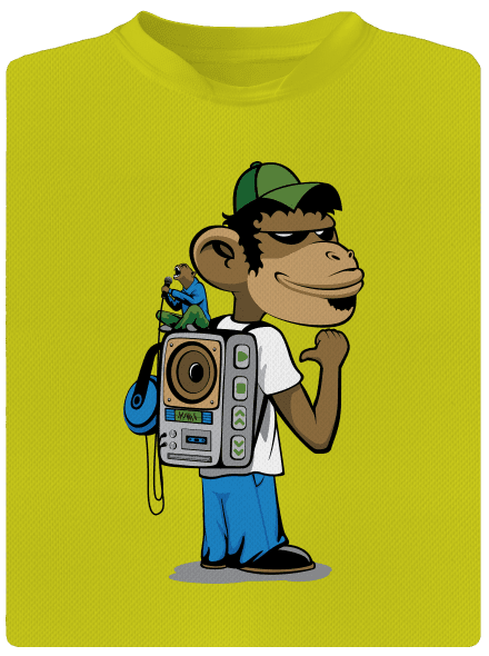 Boombox backpack dětské sportovní tričko Neon Yellow