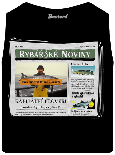Rybářské noviny pánské tílko Black