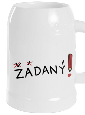 Zadaný a zadaná půllitr White