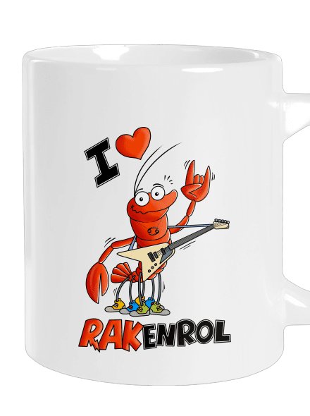 Rakenrol velký hrnek White