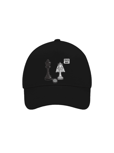 Šach mat kšiltovka baseballka Black