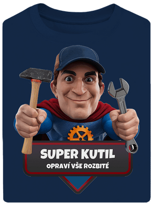 Super táta unisex tričko oversized Midnight Blue