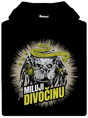 Miluji divočinu pánská mikina klokanka Black