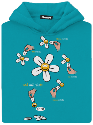 Má mě rád dětská mikina klokanka Hawaiian Blue