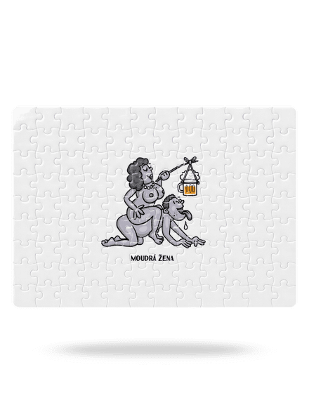 Moudrá žena puzzle White