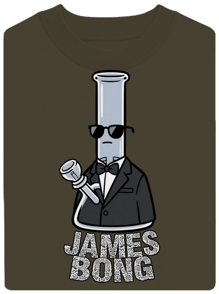 James Bong unisex mikina bez kapuce Urban Khaki