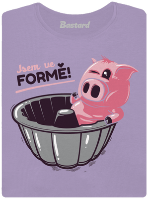 Ve formě dámské tričko s lemem Lavender