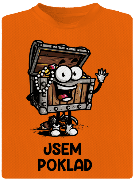Jsem poklad dětské sportovní tričko Neon Orange