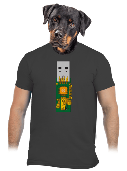 USB city pánské tričko Dark Grey