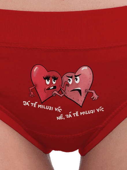 Srdíčka dámské kalhotky Red Mal