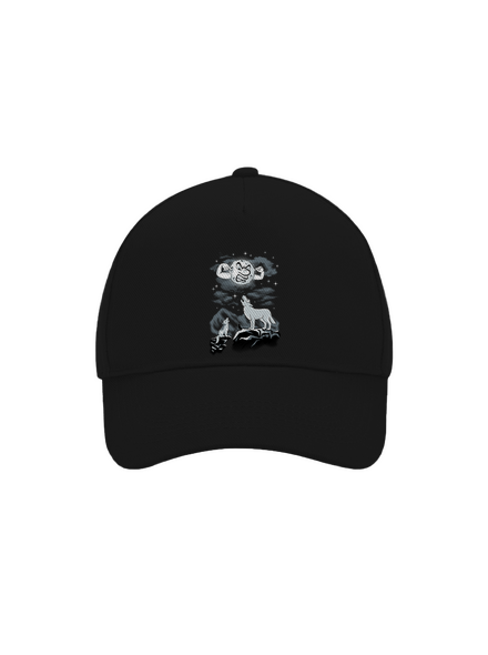Vlčí árie kšiltovka baseballka Black