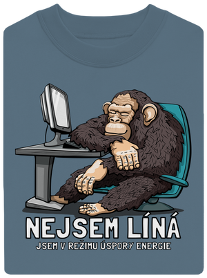 Nejsem líný unisex mikina bez kapuce Nordic Blue