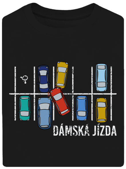 Dámská jízda unisex tričko oversized Black