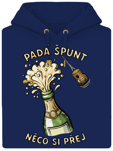 Padá špunt unisex mikina premium Navy