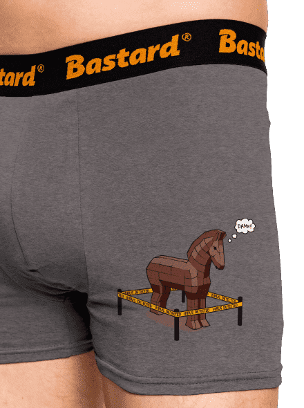 Trojský kůň boxerky Gray Melange