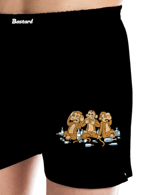 Trojnásobná opice pánské trenky Black