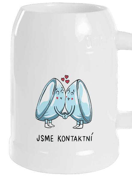 Kontaktní čočky půllitr White