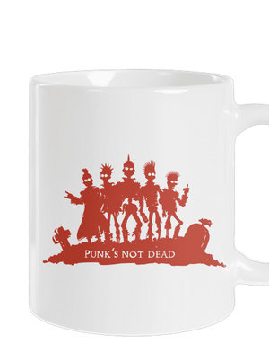 Punks Not Dead klasický hrnek White
