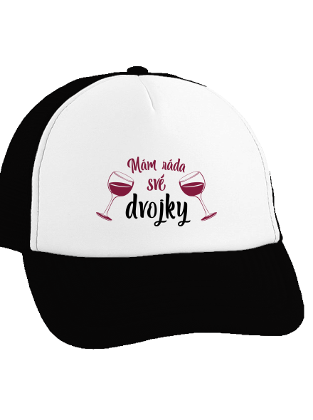 Dvojky kšiltovka truckerka Black cap