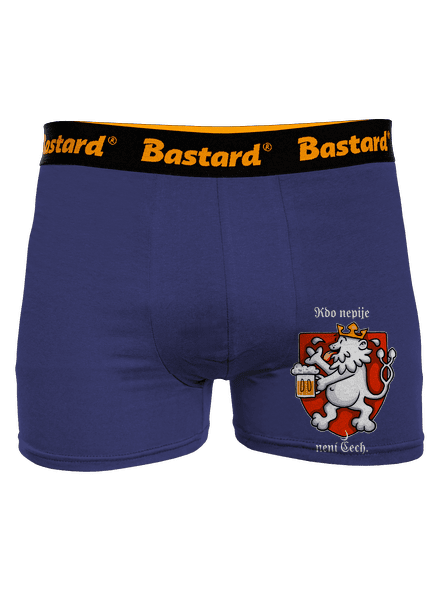 Kdo nepije, není Čech boxerky Blue Navy