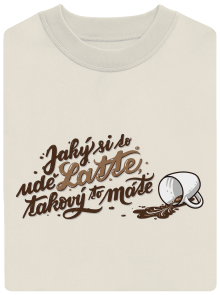 Latte unisex mikina bez kapuce Off White