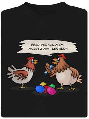 Slepice před Velikonocemi pánské sportovní tričko Black