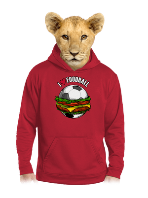 Foodball dětská mikina klokanka Fire Red