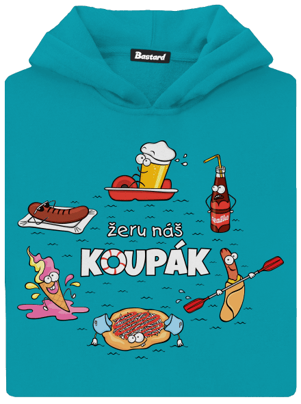 Český koupák dětská mikina klokanka Hawaiian Blue