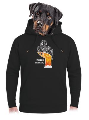 Pivopád unisex mikina premium Dark Black