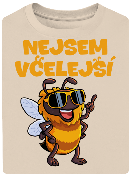 Nejsem včelejší unisex tričko oversized Almond
