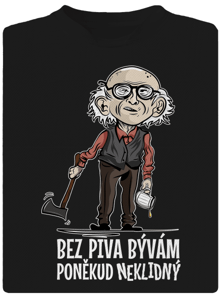 Neklidný bez piva pánské sportovní tričko Black
