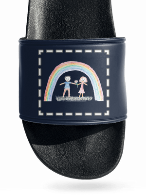 Dětské kresby - nahraj vlastní pantofle Navy