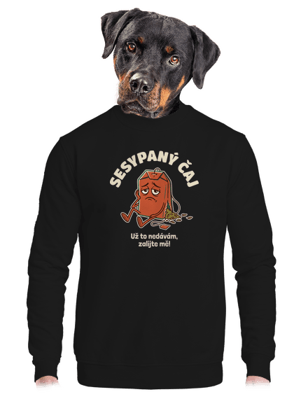 Sesypaný čaj unisex mikina bez kapuce Black