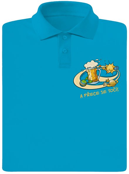 A přece se točí! pánská polokošile Blue Atol