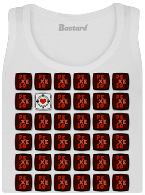 Pexeso dámské tílko klasické White