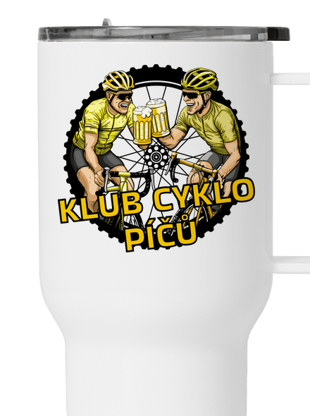 Klub cyklo píčů termohrnek White