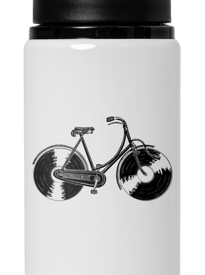 Gramofonové kolo lahev na vodu White