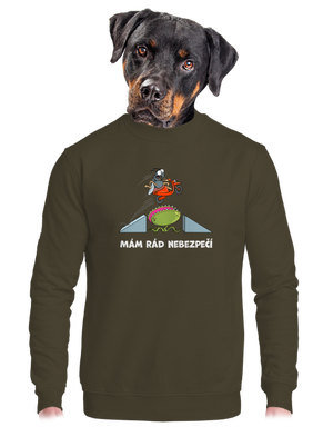 unisex mikina bez kapuce
