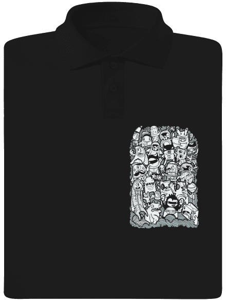 Doodle pánská polokošile Black