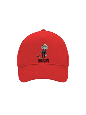 Neklidný bez piva kšiltovka baseballka Classic Red