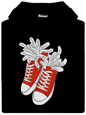 Plný kecky dětská mikina klokanka Black