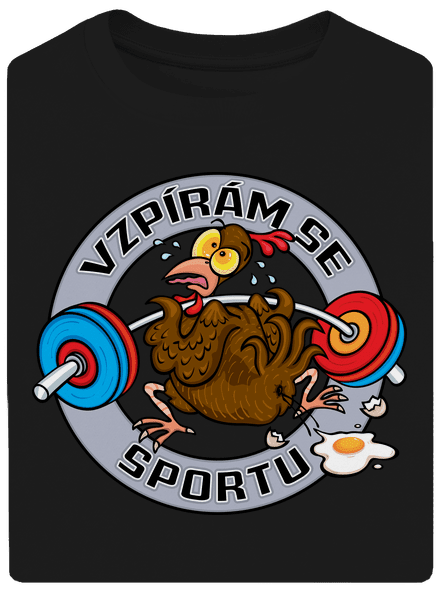 Vzpírám se sportu unisex tričko oversized Black