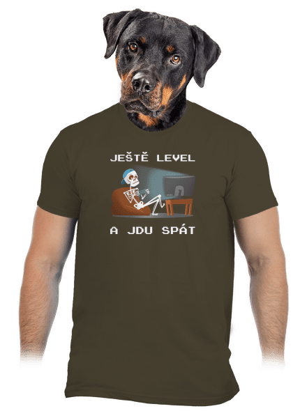 Ještě level pánské tričko Urban Khaki