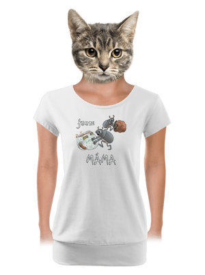 Jsem táta a máma dámské tričko s lemem White